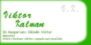 viktor kalman business card